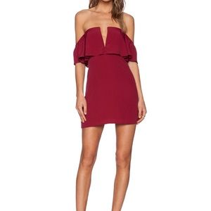 Lovers and friends sexy red mini dress.